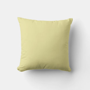 Pastel yellow solid color throw pillow