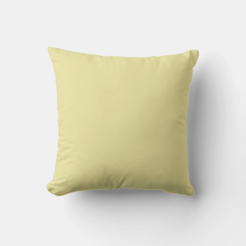Pastel yellow solid color throw pillow