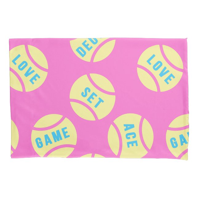 Pastel yellow tennis balls  pillow case (Front)