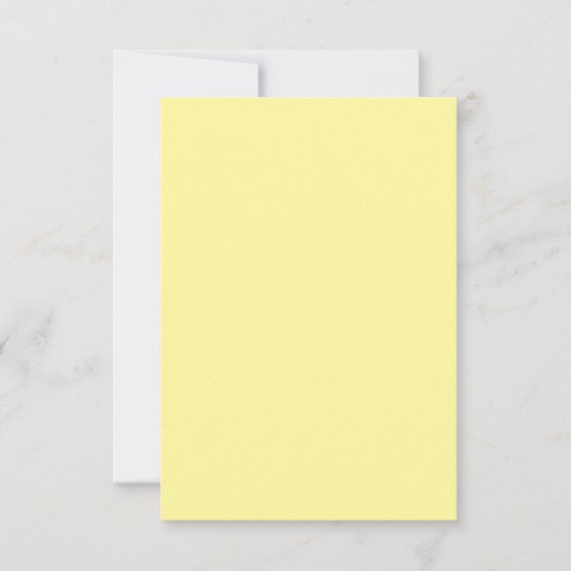 Pastel Yellow Wedding  Invitation (Front)
