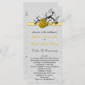 pastel  yellow Wedding program (Front/Back)