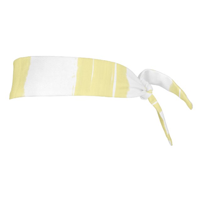 Pastel Yellow White Stripes Tie Headband (Rotate 90)