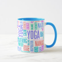 Pastel Yoga Word Cloud Elegant Pattern