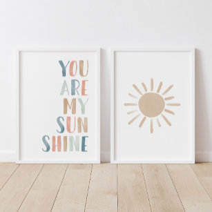 You Are My Sunshine Lyrics - Printable Nursery Watercolor Wall