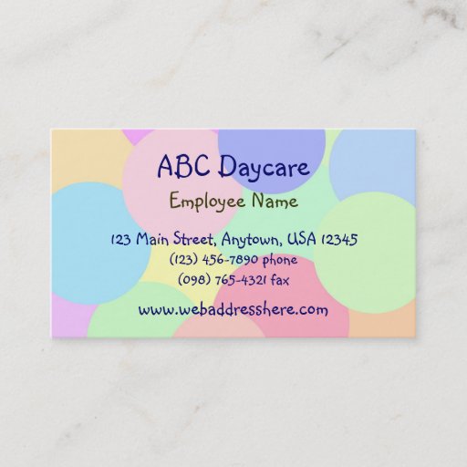 Customizable PastelBubbles Business Card Template