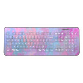 Pastelgoth Pastel Pink Colorful Kawaii Wireless Keyboard (Front)