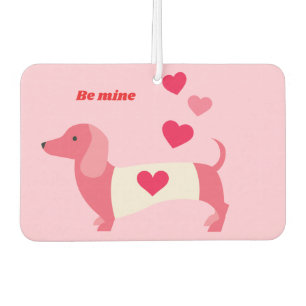 PastelHeart Dachshund Valentine Air Freshener