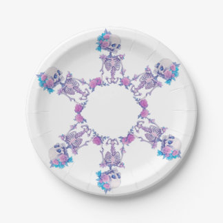 Pastelloween Skulls Paper Plates
