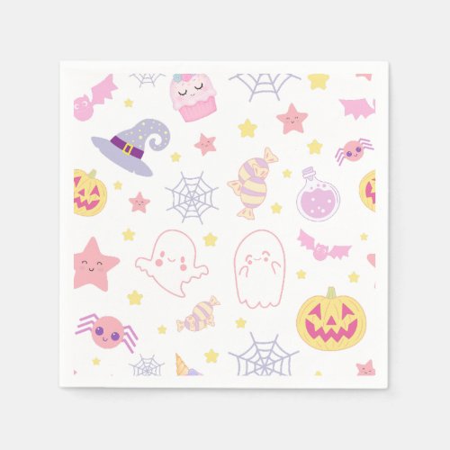 Pasteloween Cute Halloween Paper Napkins