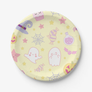 Pasteloween Cute Halloween Party Paper Plates