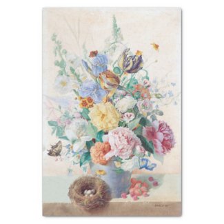 Pastels Classical Floral Still Life Tissue Paper