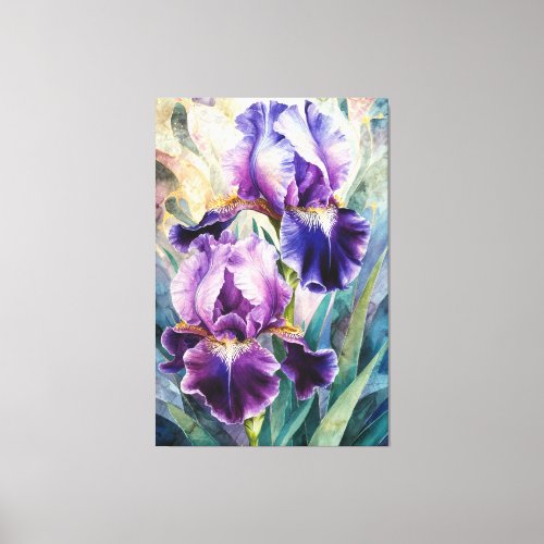  Pastels Flower Artsy Iris Painting AP84 Canvas Print