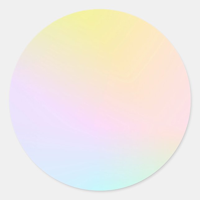 Pastels Gradient Custom Trendy  Classic Round Sticker (Front)