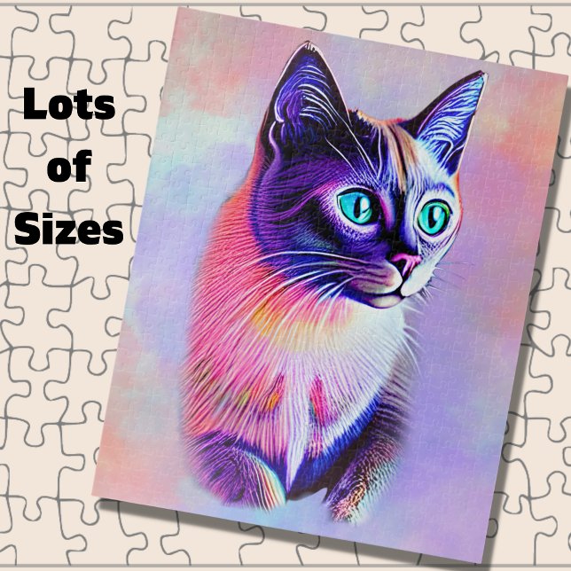 Pastels Painted Siamese Cat         Jigsaw Puzzle (Creator Uploaded)