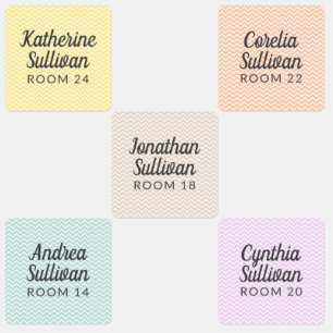 Pastels Small Square Waterproof Adhesive Kids' Labels