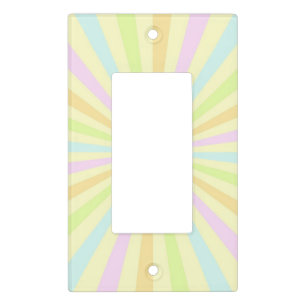 Pastels Spinning Wheel Sun Burst Light Switch Cover