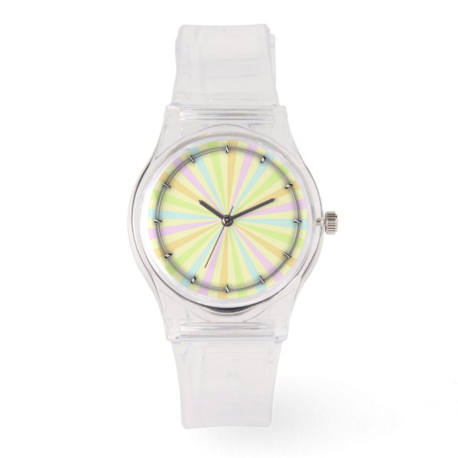 Pastels Spinning Wheel Sun Burst Watch (Front)