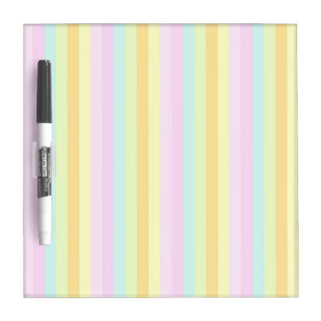 Pastels Vertical Stripes Dry-Erase Board (Front)
