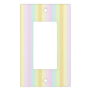 Pastels Vertical Stripes Light Switch Cover