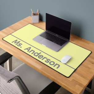 Paster Yellow Teacher Desk Mat