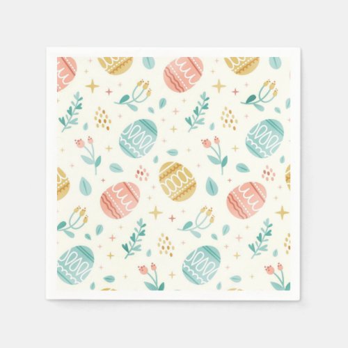 Pastern Eggs Easter Napkins