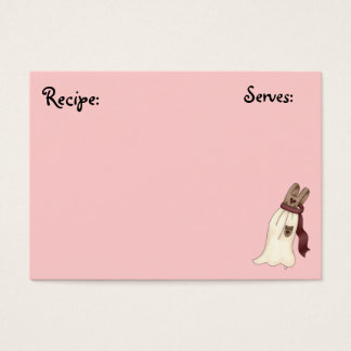 Pastery, Bakery Recipe Card