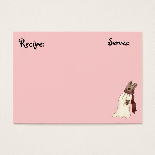 Pastery, Bakery Recipe Card (Front)