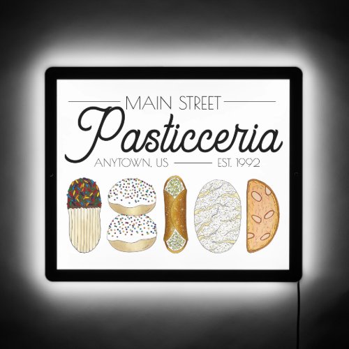 Pasticceria Italian Bakery Pastry Shop Pastries LED Sign