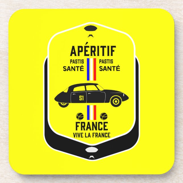 Pastis de Marseille France Beverage Coaster (Front)