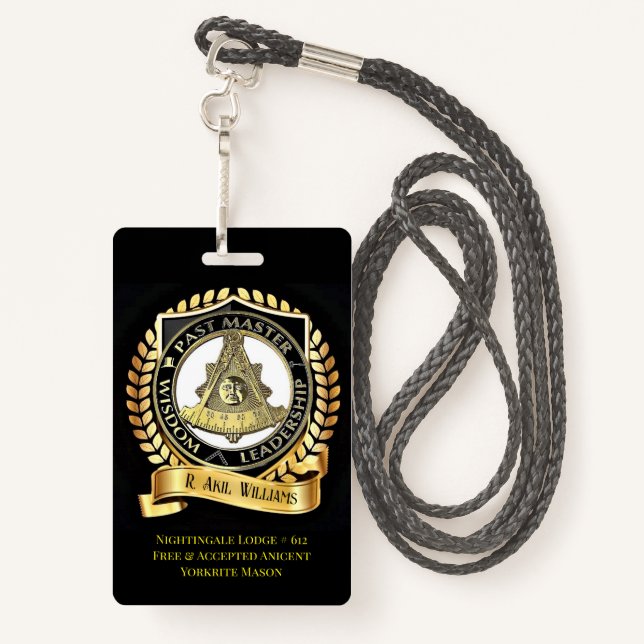 Pastmaster Badge (Back with Lanyard)