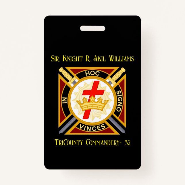 Pastmaster/ Knight Templar Badge (Back)