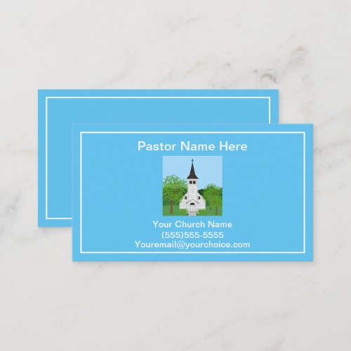 Pastor And Church  Business Card