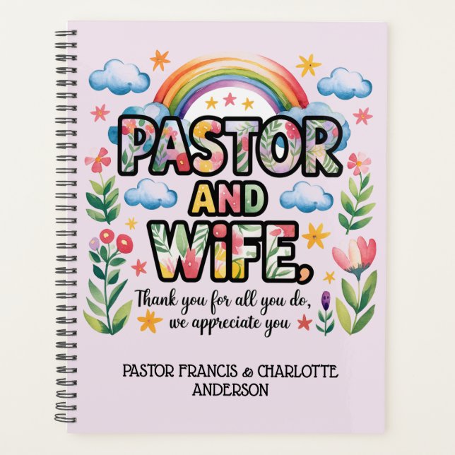 ✝️Pastor and Pastor's Wife Appreciation Gift Names Planner (Front)