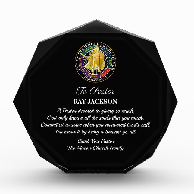 Pastor Appreciation Acrylic Award (Front)