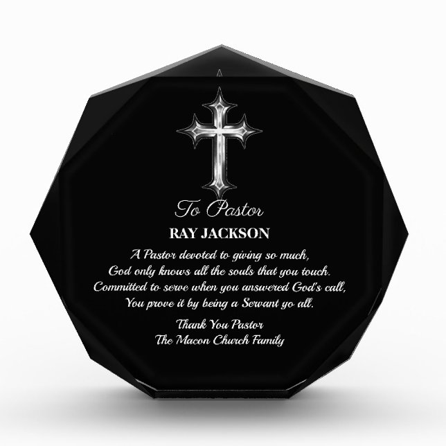 Pastor Appreciation Acrylic Award (Front)