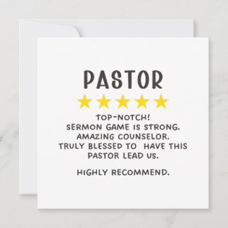 Pastor Appreciation Card