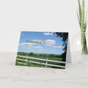 Pastor Appreciation Card, Field and Fence Letterpress Thank You Card