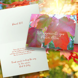 Pastor Appreciation Fall Foliage Message Card