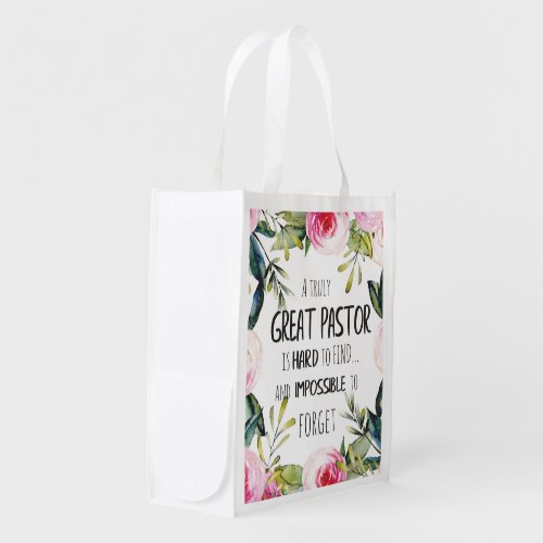 Pastor appreciation Gift Pastor Thank you quote Grocery Bag