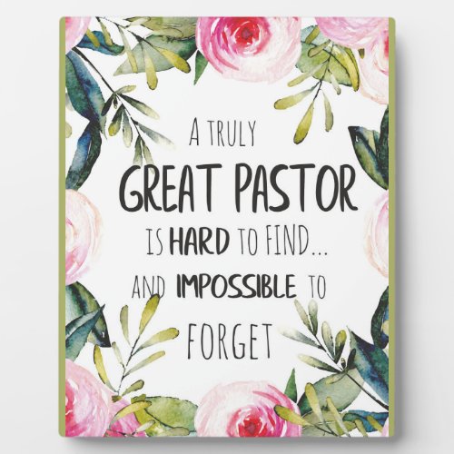 Pastor appreciation Gift Pastor Thank you quote Plaque