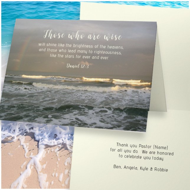 Pastor Appreciation Ocean Scene Scripture Card (Creator Uploaded)
