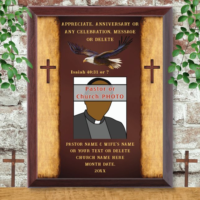 Pastor Appreciation Plaque Ideas, Anniversary or  (Christmas gifts for Pastors. Religious wall plaques. Biblical name plaques. Gift for Pastor and Wife)