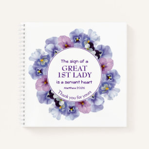 PASTOR APPRECIATION Thank You 1st Lady Floral Notebook