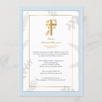 Pastor Appreciation Thank You Card by PixiePrints at Zazzle