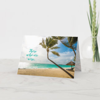 Pastor Appreciation Tropical Beach Scripture Card