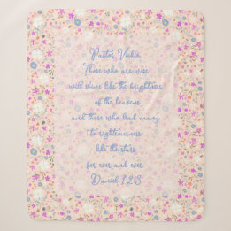 Pastor Appreciation Woman Botanical Scripture Sherpa Blanket