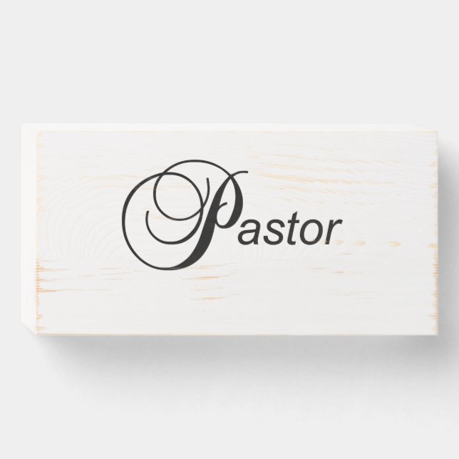 Pastor Appreciation Wooden Box Sign (Front Horizontal)