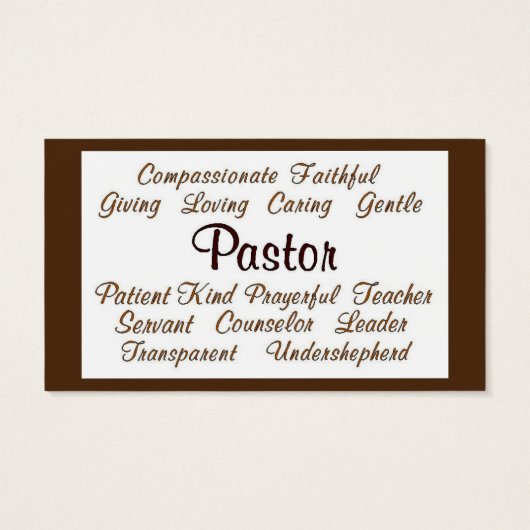 Pastor Attributes (Back)