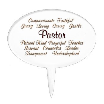 Pastor Attributes Cake Topper by heavenly_sonshine at Zazzle