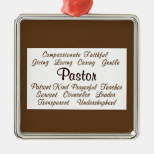 Pastor Attributes Metal Ornament